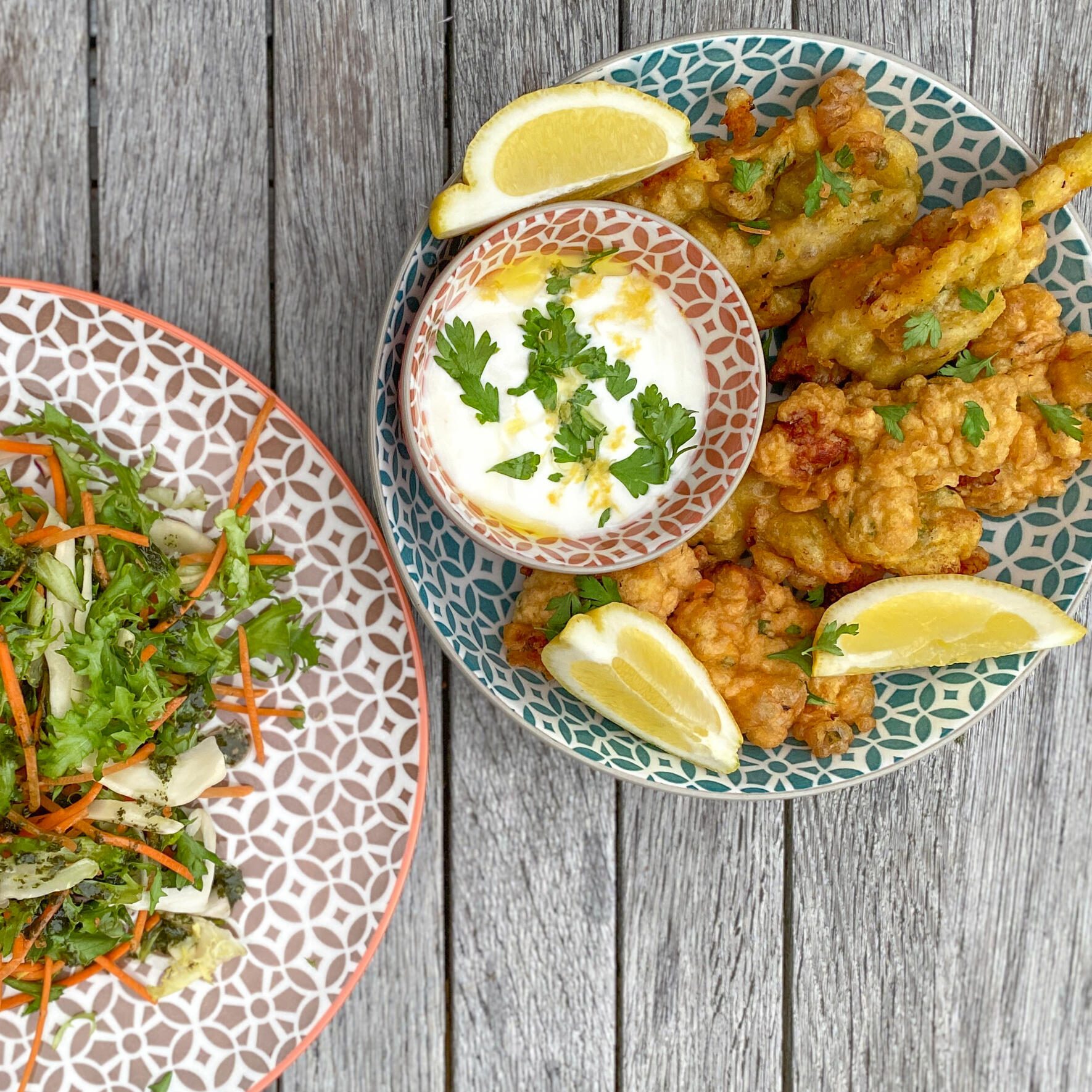 Moroccan Fried Chicken On Table