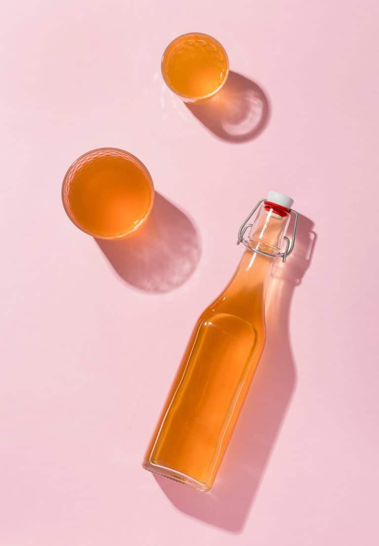 Simple Rhubarb Lavender Shrub