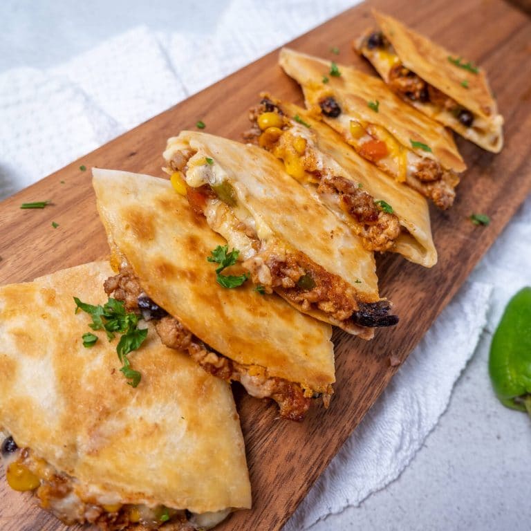 Easy Cheesy Ground Turkey Quesadilla