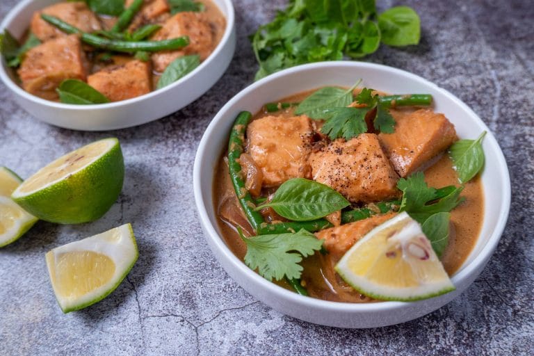Easy Coconut Miso Salmon Curry