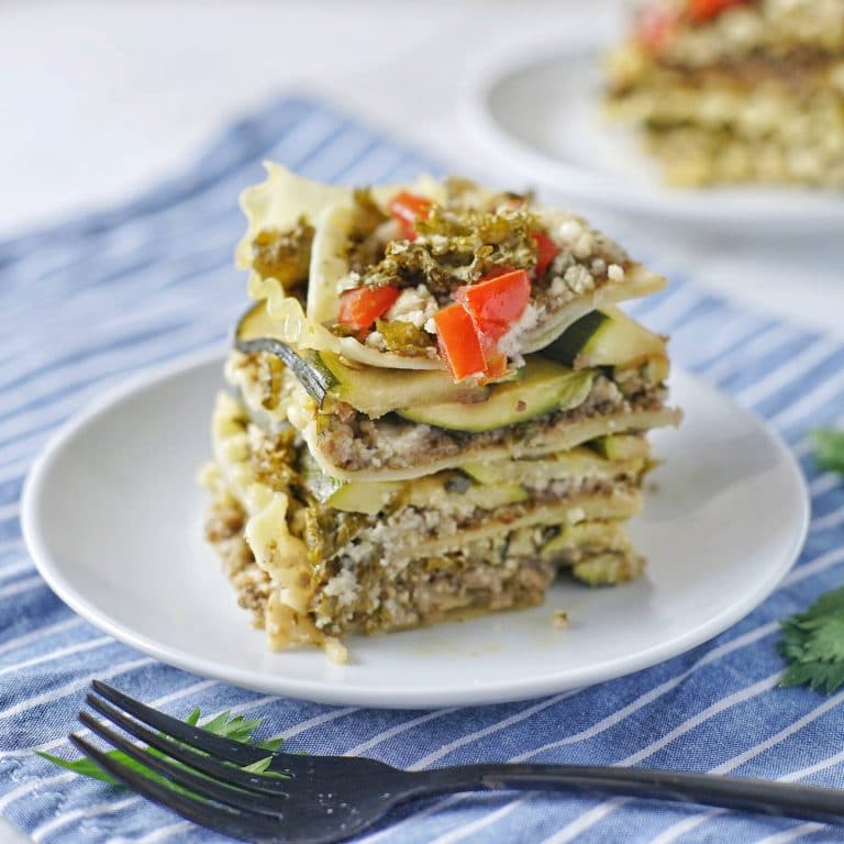 Homemade Vegan Pesto Lasagna