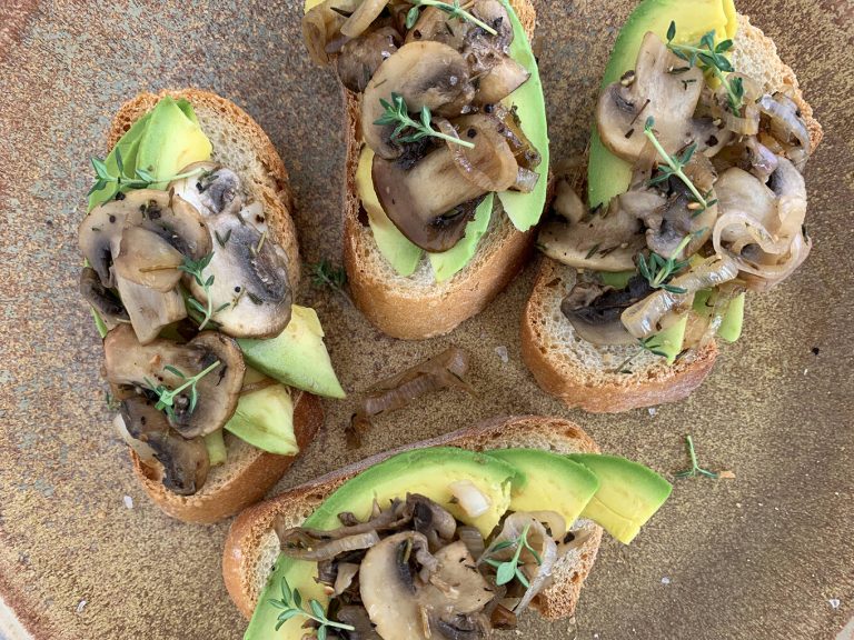 Super Simple Mushroom Avocado Toast