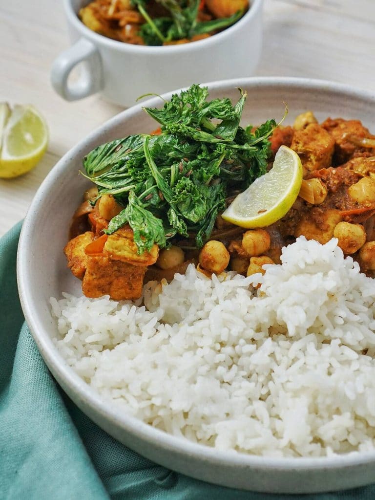 Simple Tofu Chickpea Curry