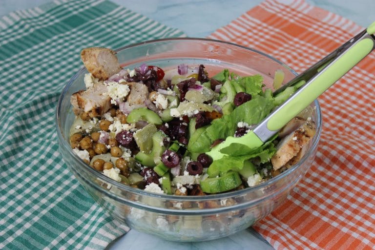Easy Greek Lemon Dill Grilled Chicken Salad