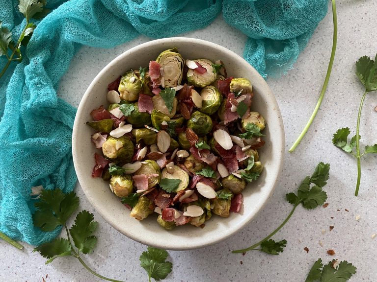 Homemade Harissa Brussel Sprout Roast
