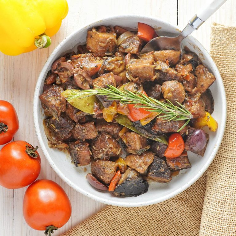 Simple Seitan Vegetable Cacciatore