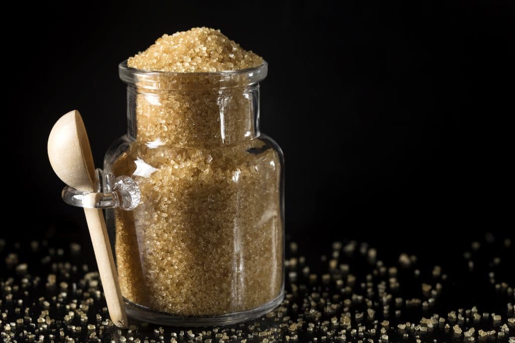 Glass Jar Filled with Brown Sugar