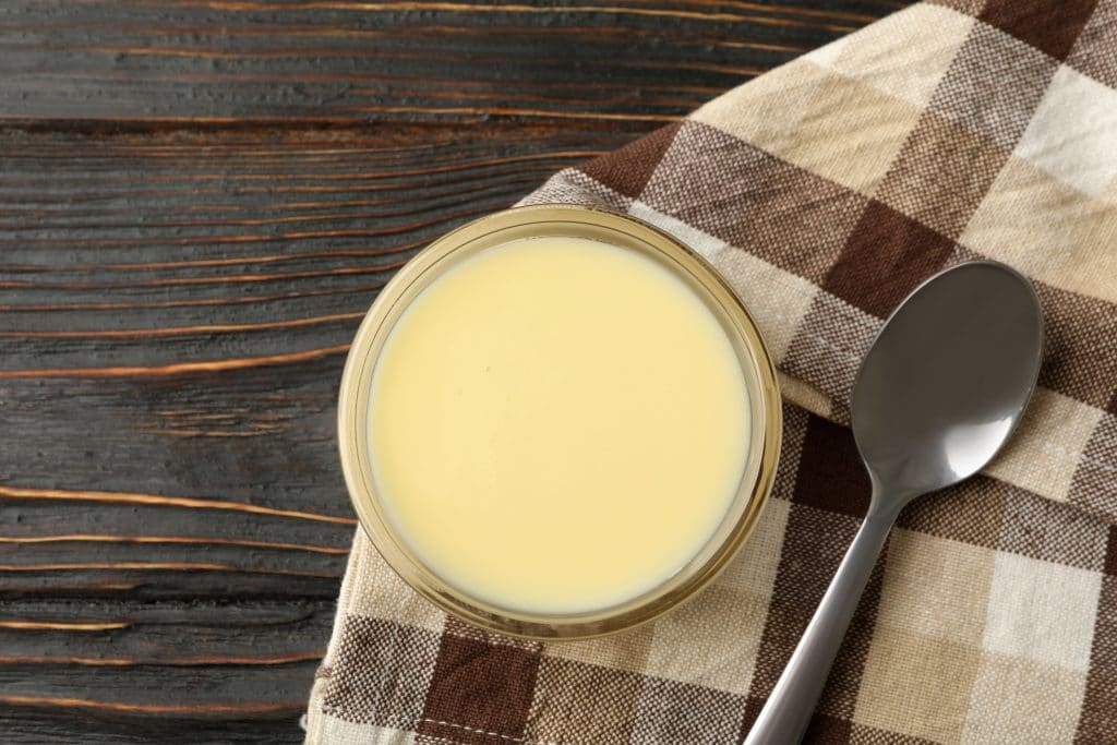 Milk on a Wooden Background