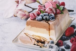 Three Layers Ice Cream Cake