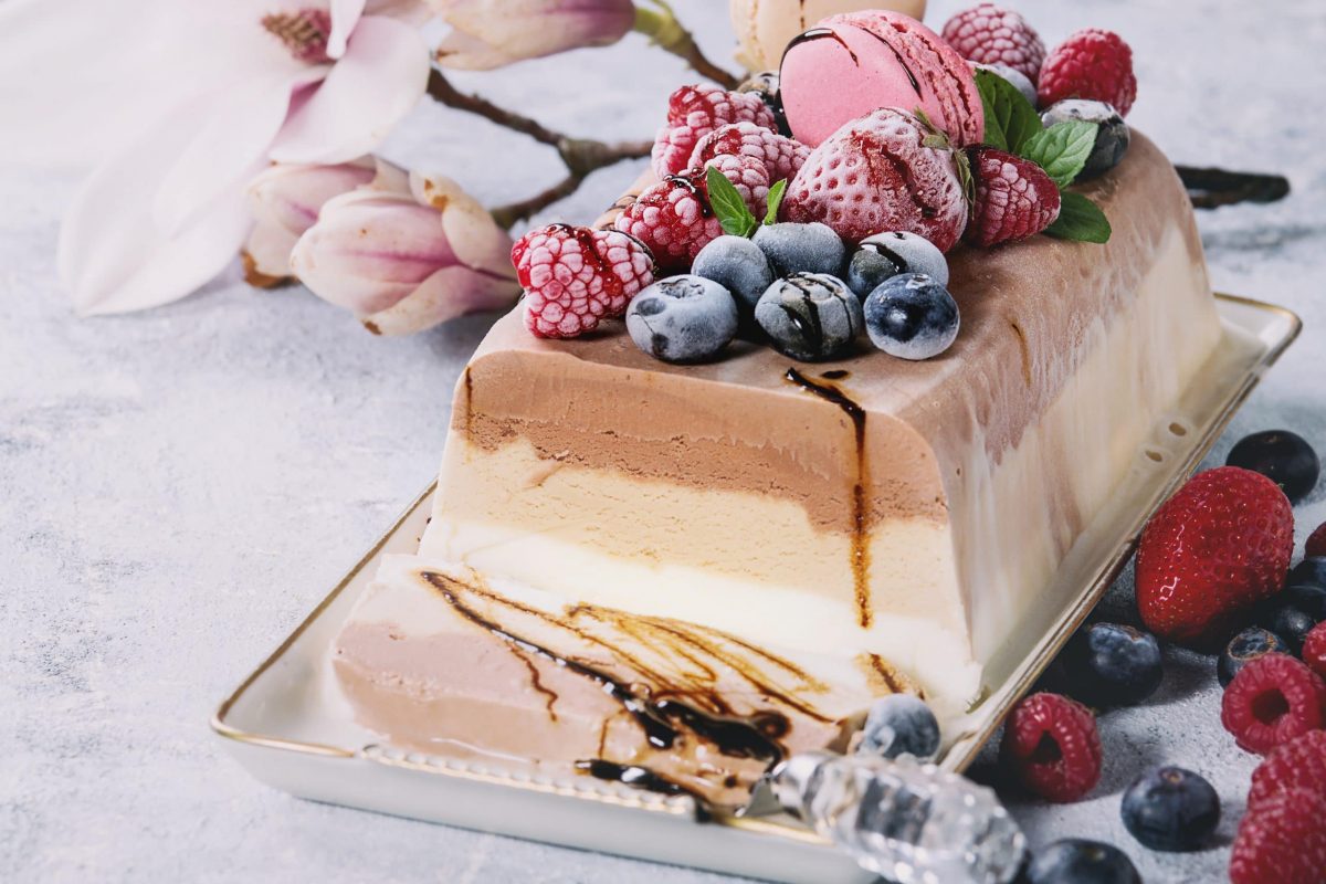 Three Layers Ice Cream Cake