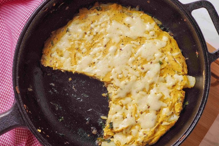 Irresistible Vegan Tofu, Potato, Kale & Onion Frittata