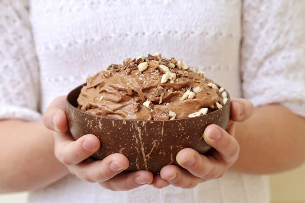 Bowl of vegan ice cream