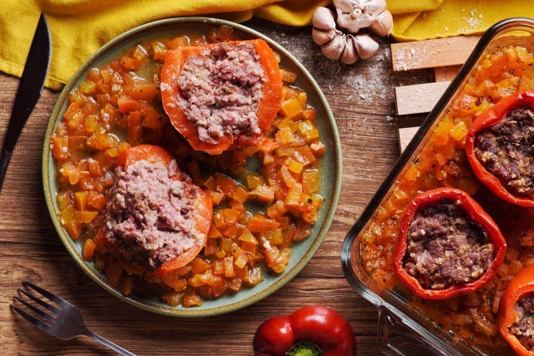 Simple Stuffed Peppers (Italian Style)
