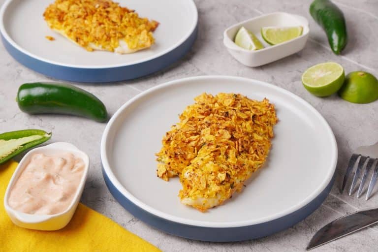 Crispy Baked Tortilla Crusted Tilapia
