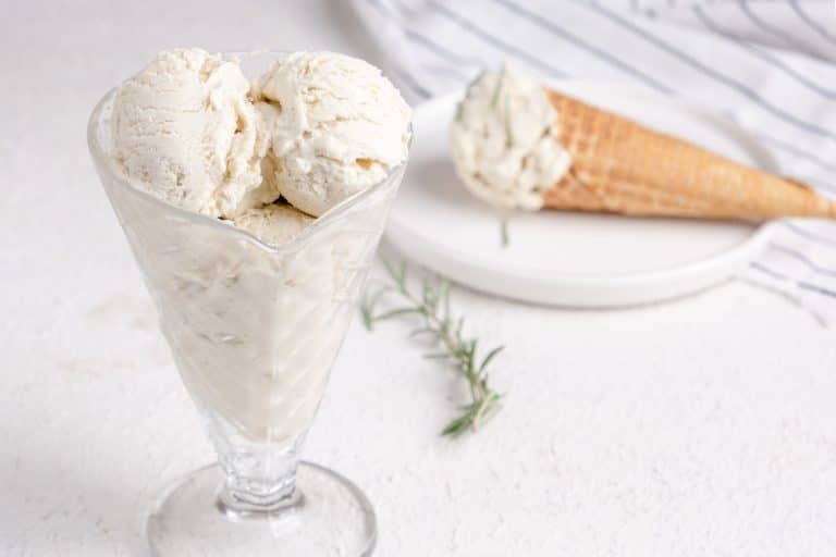 Homemade Rosemary Ice Cream