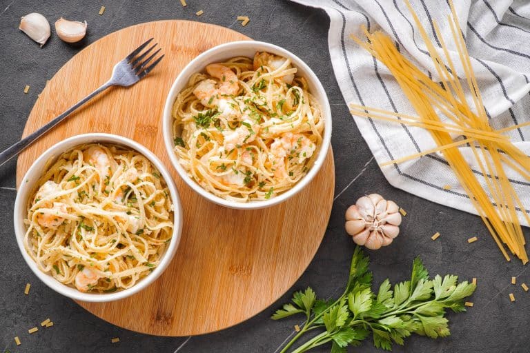Easy Creamy Lemon Shrimp Linguini