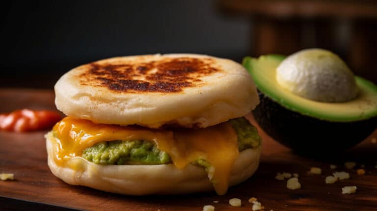 Simple Guac & Cheese English Muffin Sandwich