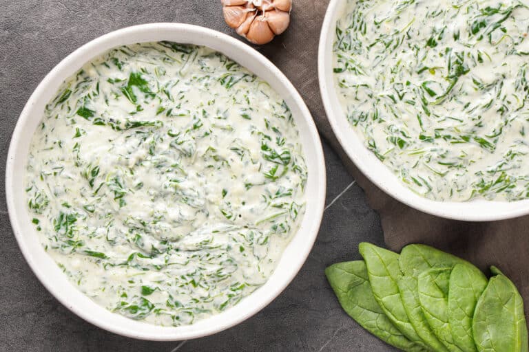 Simple Vegan Creamed Spinach