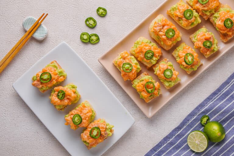 Crispy Rice Salmon Avocado Sushi