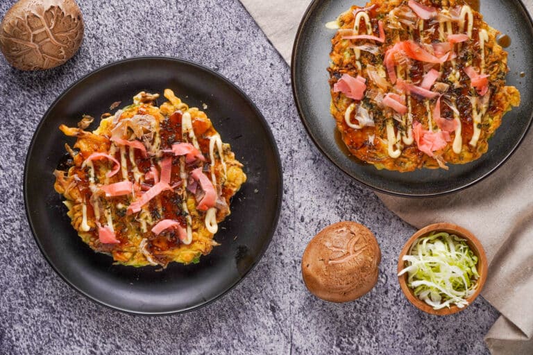 Homemade Okonomiyaki Japanese Cabbage Pancake