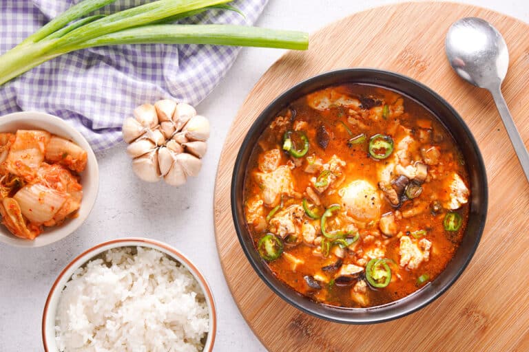 Simple Spicy Korean Tofu Soup